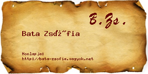 Bata Zsófia névjegykártya